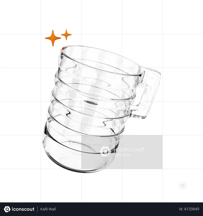 Glass Cup  3D Illustration