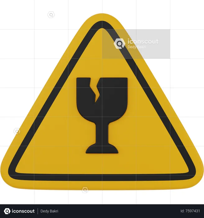 Glass Hazard  3D Icon