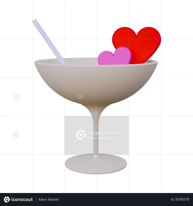 Glass Love  3D Icon