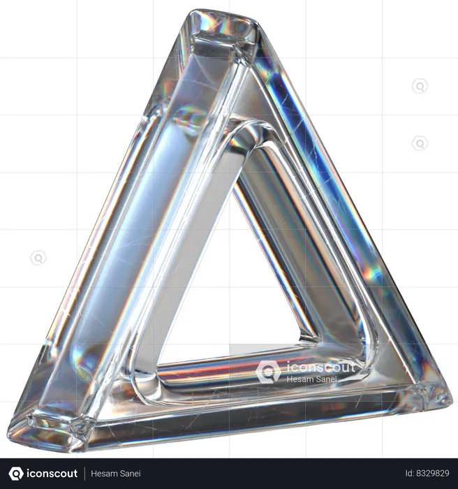 Glass Triangle  3D Icon
