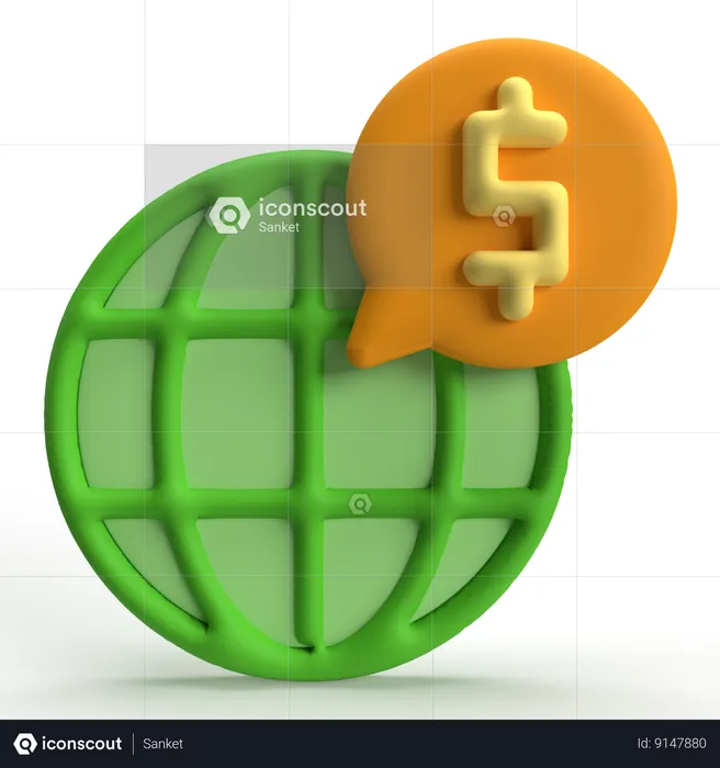 Global Bank  3D Icon