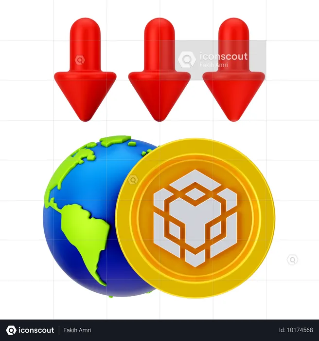 Global Binance Loss  3D Icon