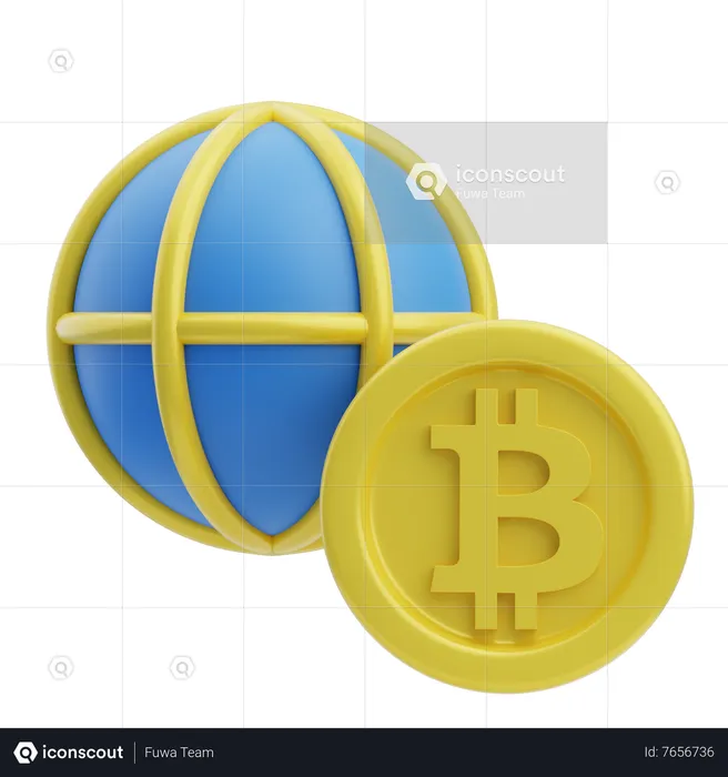 Blockchain mondiale  3D Icon