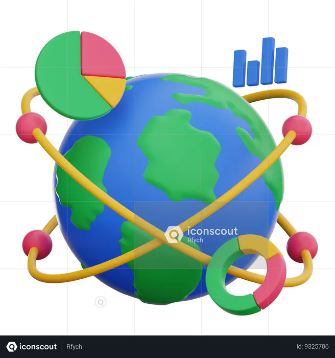 Global Business Network  3D Icon