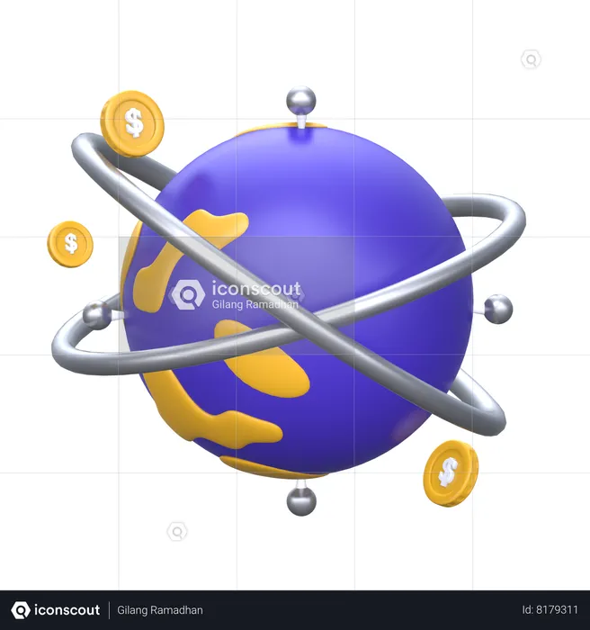Global Businessa  3D Icon