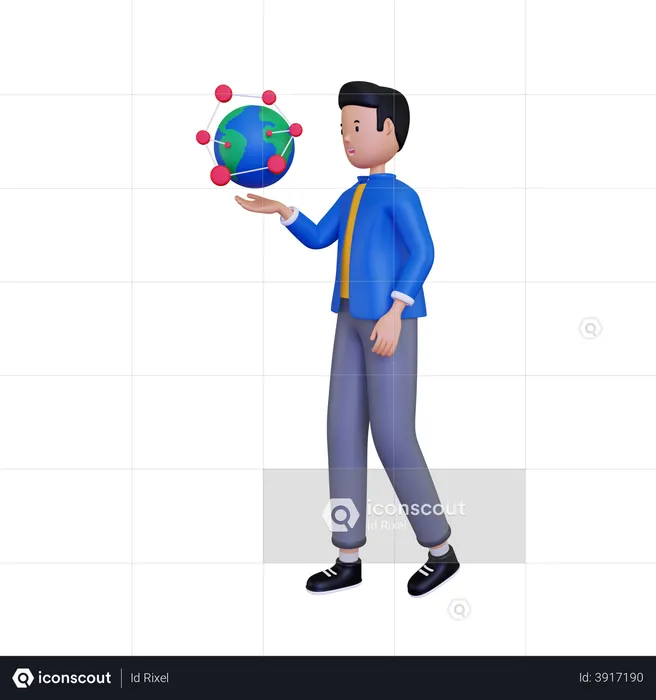 Global businessman  3D Illustration