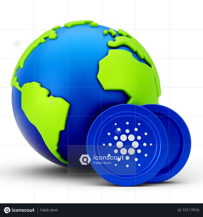 Global Cardano  3D Icon