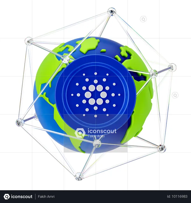 Global Cardano  3D Icon