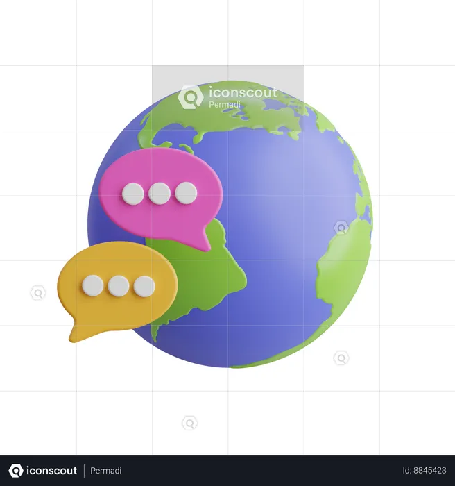 Global chat  3D Icon