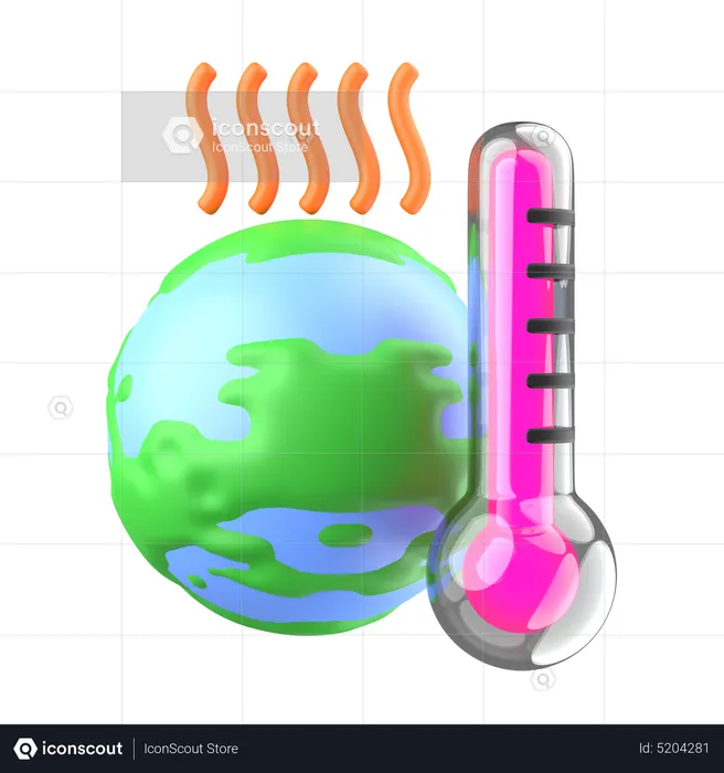 Global Climate Change  3D Icon
