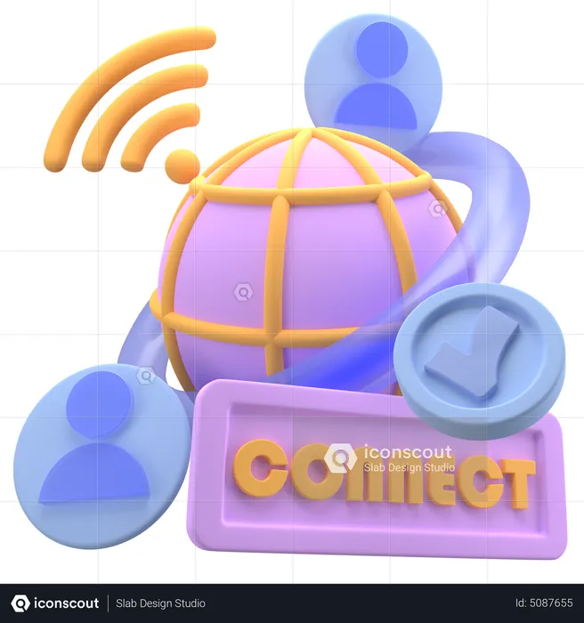 Global Connection  3D Icon