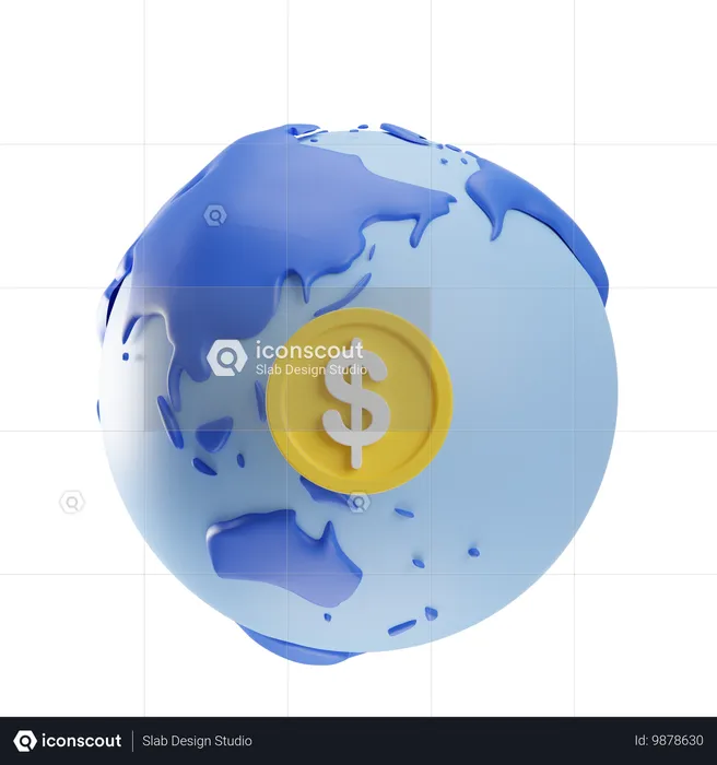 国際通貨  3D Icon