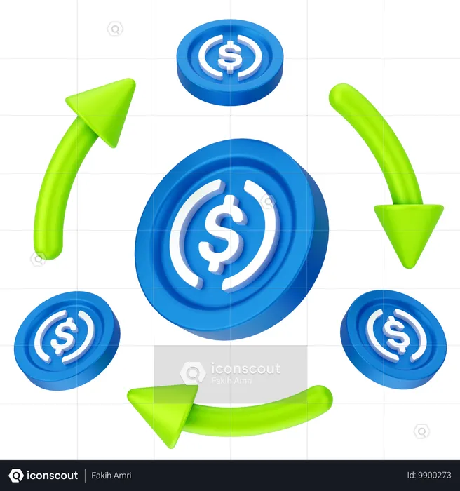 Global currency  3D Icon