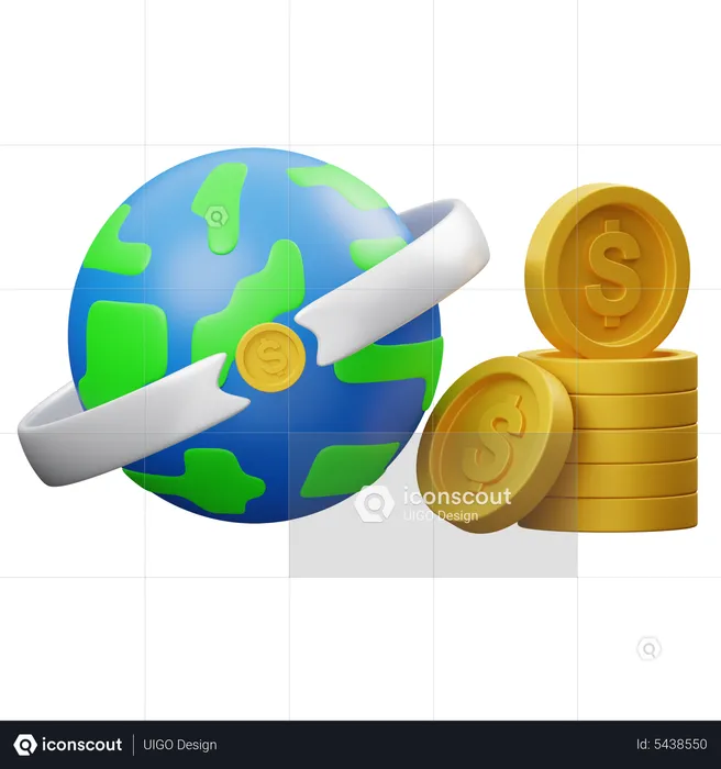 Global Currency  3D Icon