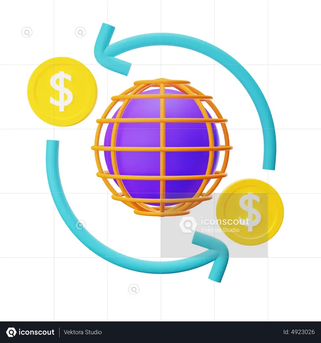 Global Currency  3D Icon