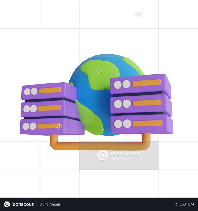 Global Database  3D Icon