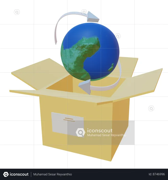 Global Delivery Distribution  3D Icon