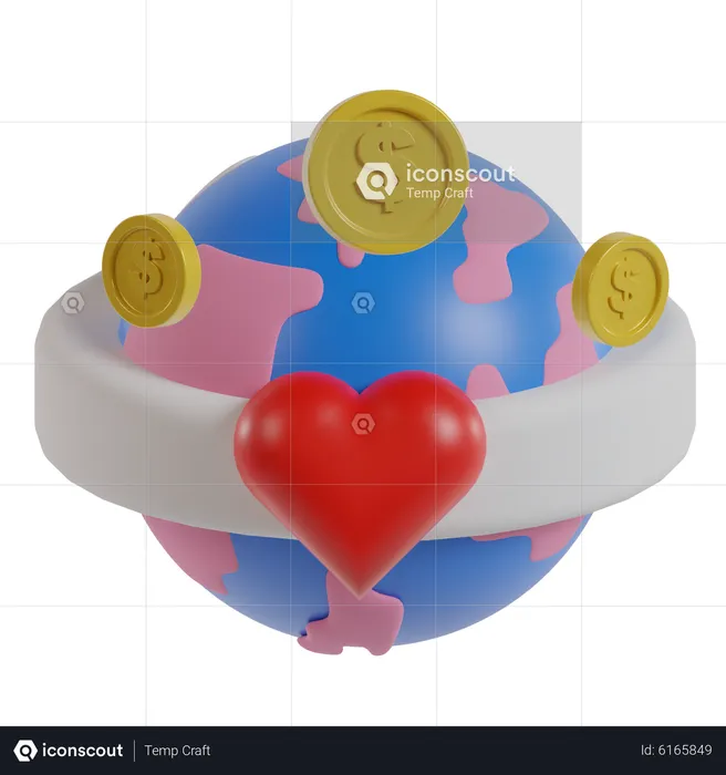 Global Donation Community  3D Icon
