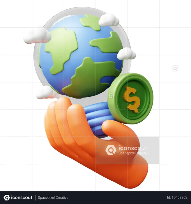 Global economic innovation  3D Icon