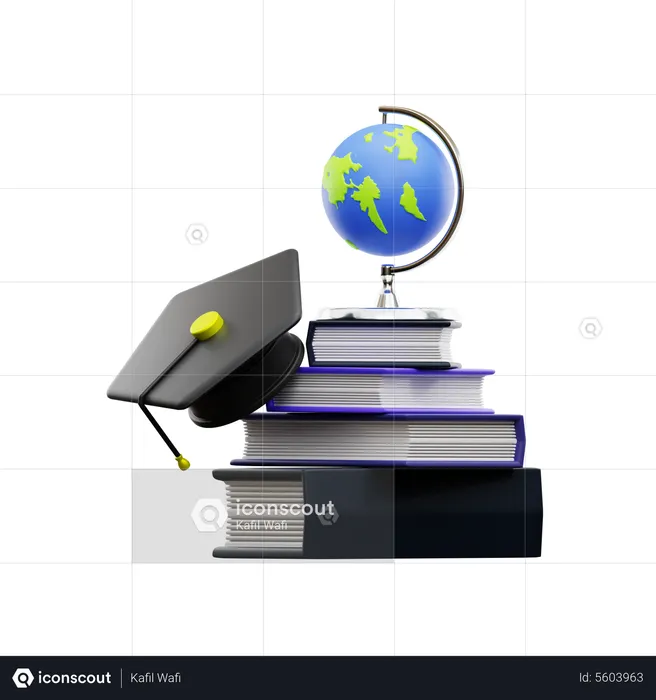 Global Education  3D Illustration