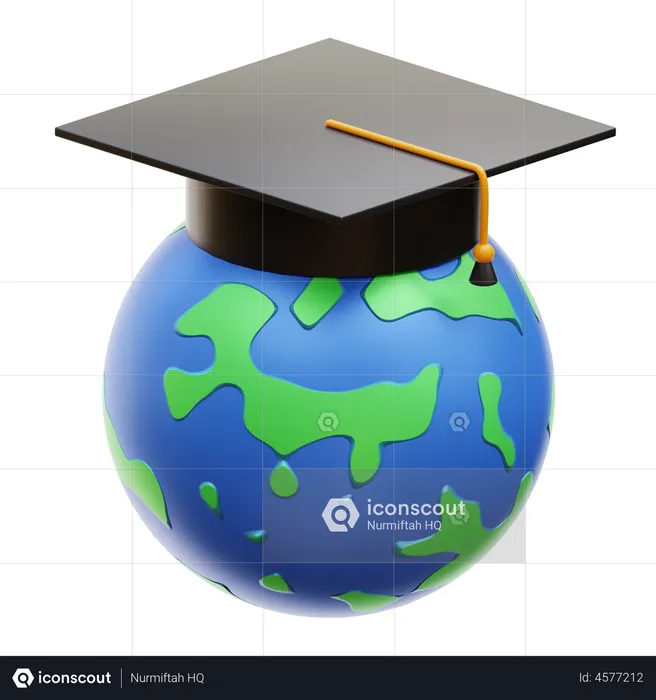 Global Education  3D Illustration