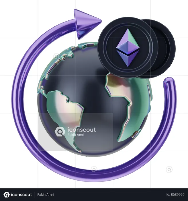 Global Ethereum  3D Icon