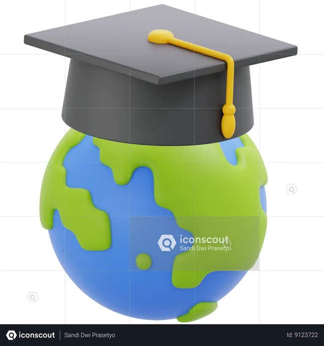 Global Graduation  3D Icon