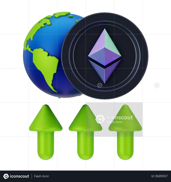 Global Growth  3D Icon
