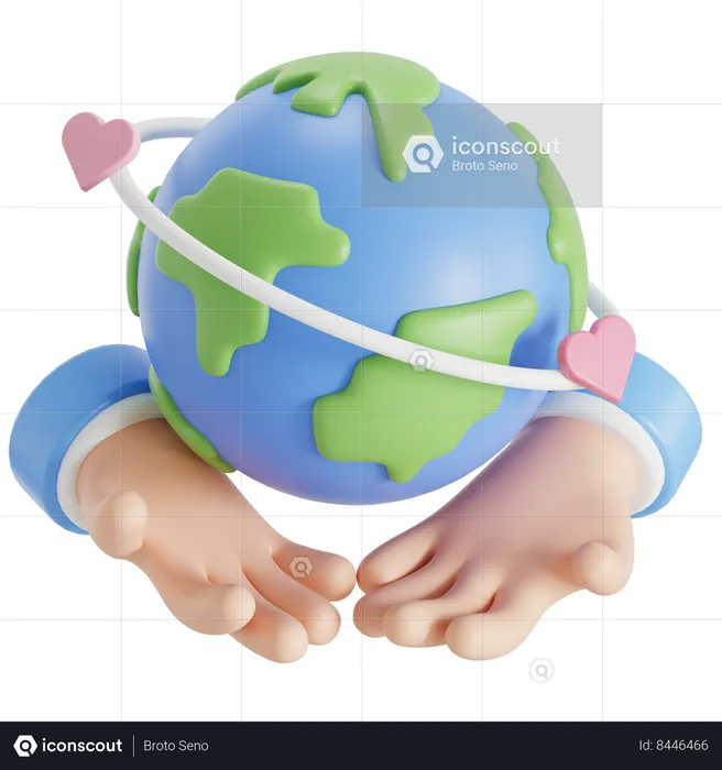 Global humanitarian  3D Icon