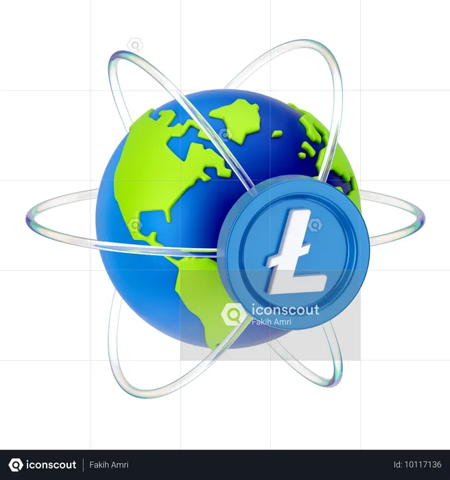 Global Linecoin  3D Icon