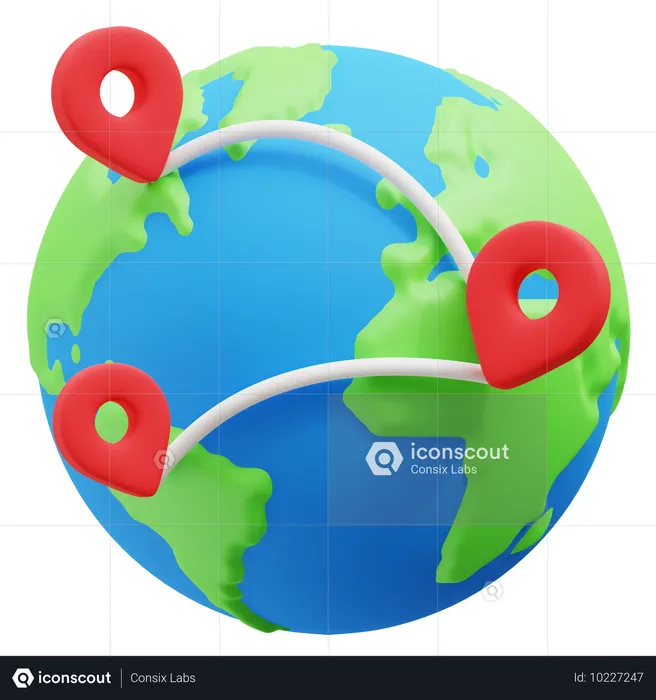 Global Location  3D Icon