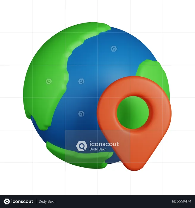 Global location  3D Icon