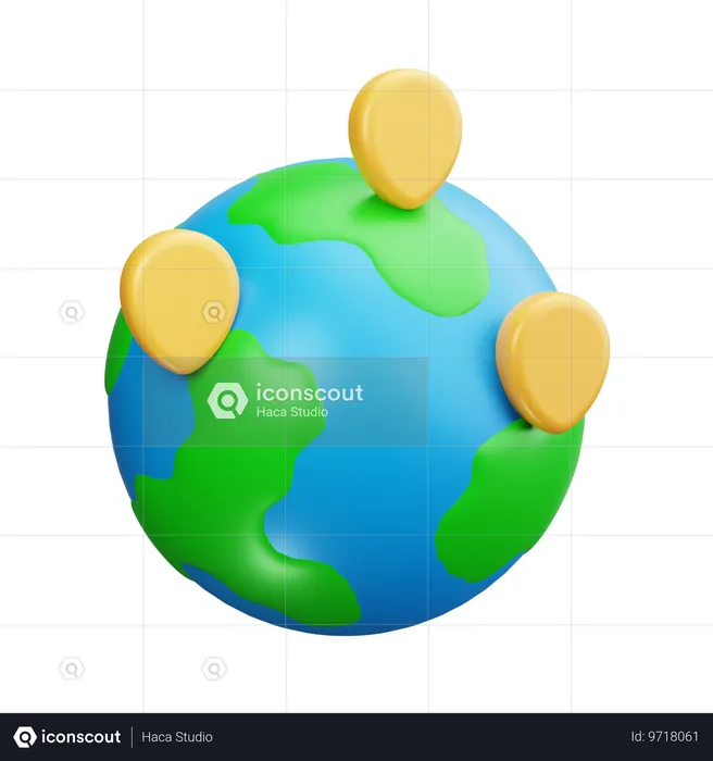 Global Location  3D Icon