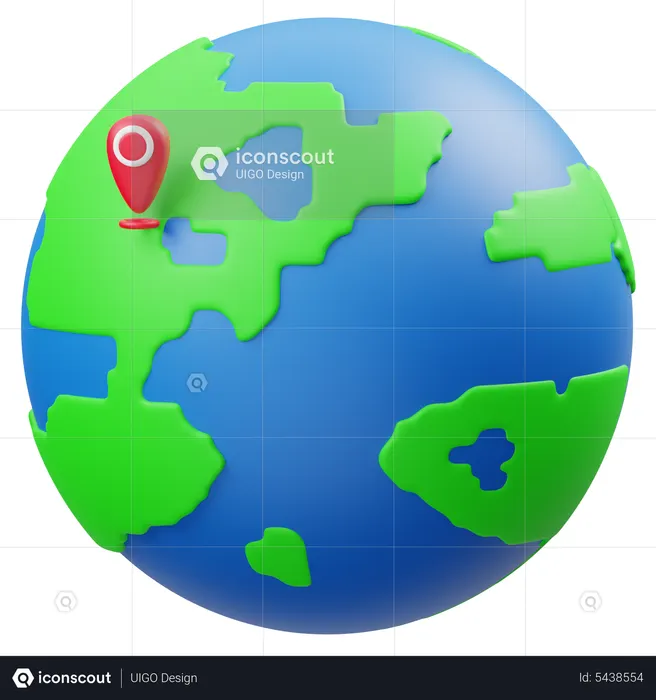 Global Location  3D Icon