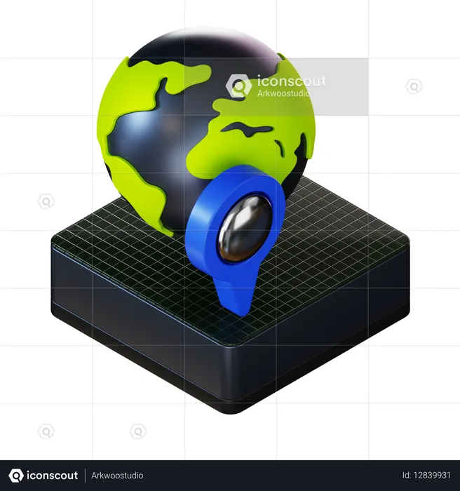 Global Location  3D Icon