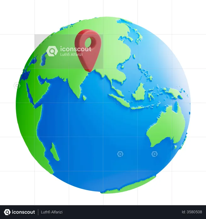 Global Location  3D Illustration