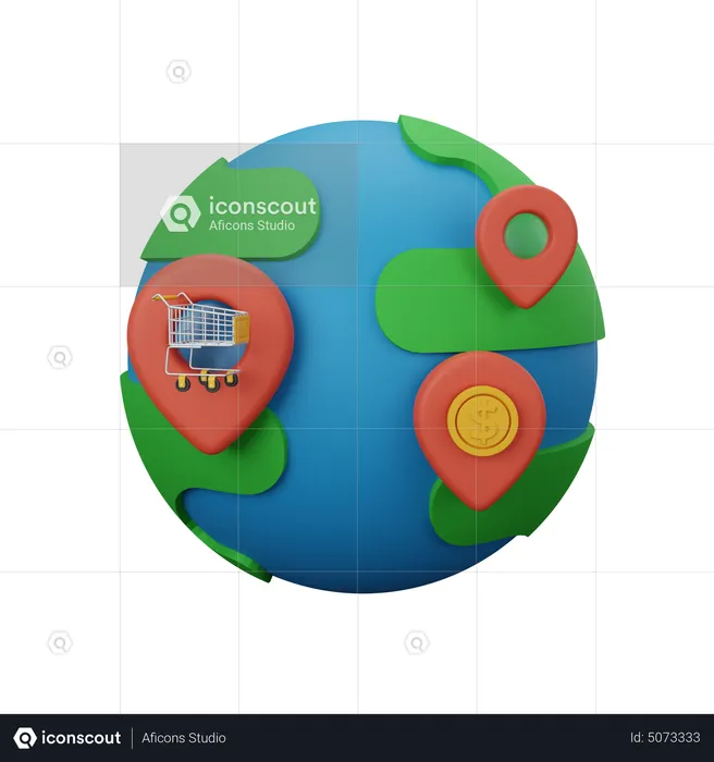 Global Market  3D Icon