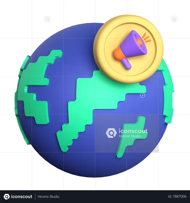 Global Marketing  3D Icon