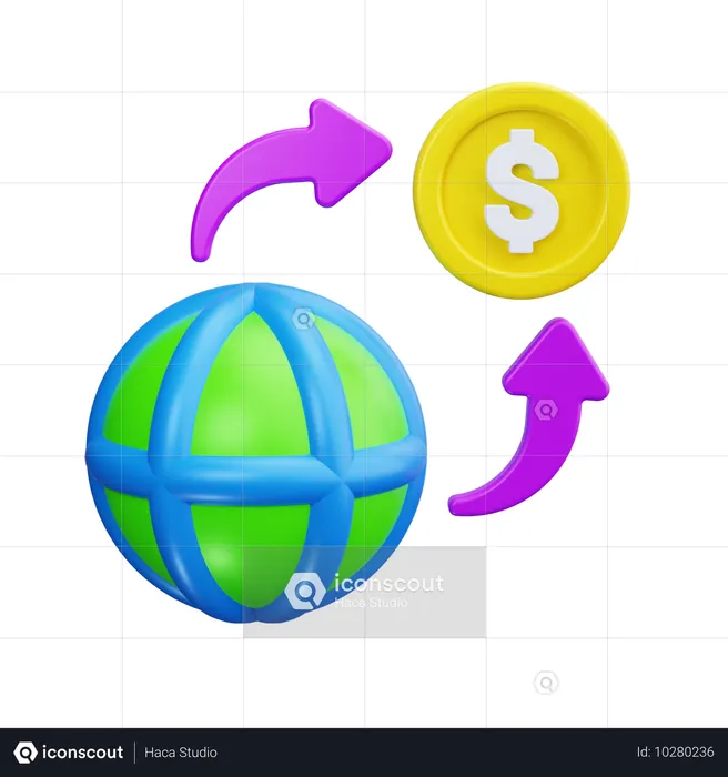 Global Money  3D Icon