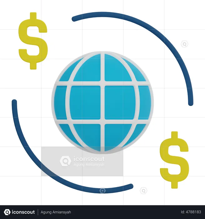 Global Money  3D Illustration