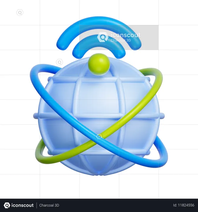 Global Network  3D Icon