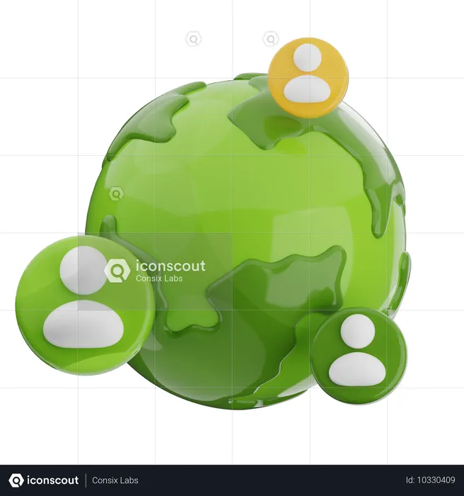 Global Networking  3D Icon