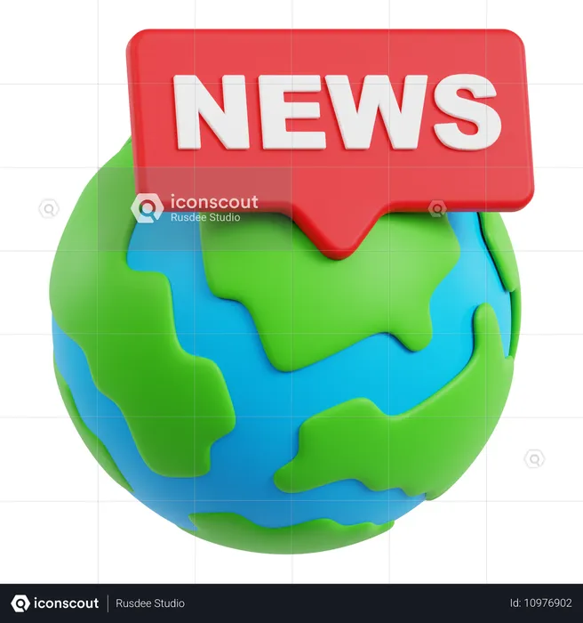 Global News  3D Icon