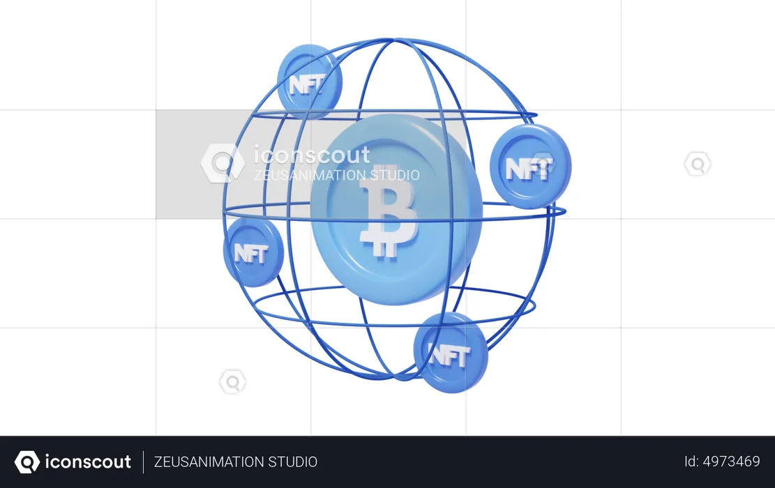 Nft global  3D Icon