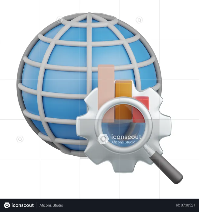 Global optimization  3D Icon