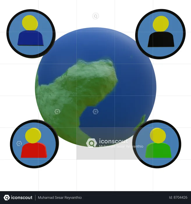 Global People  3D Icon