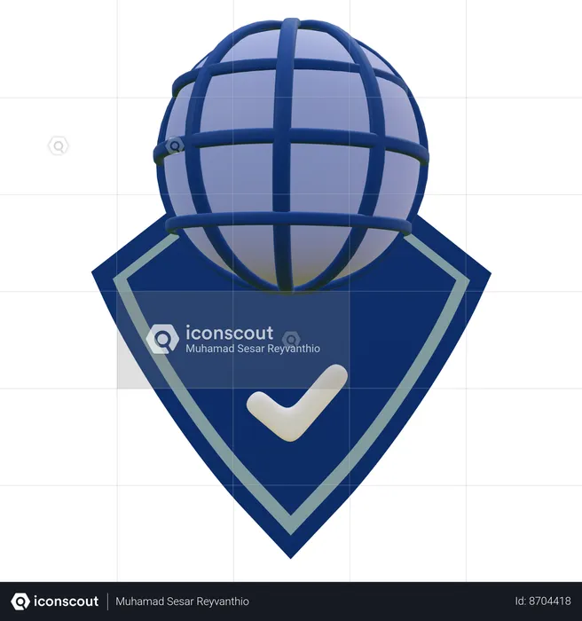 Global Protection  3D Icon