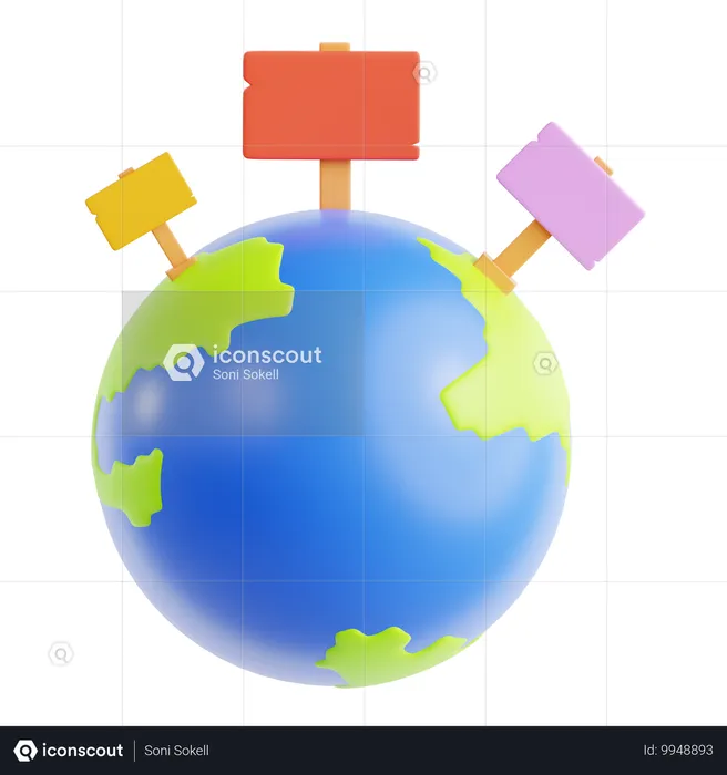 Global Protest  3D Icon