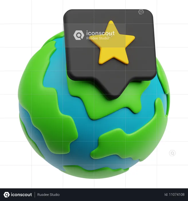 Global Review  3D Icon