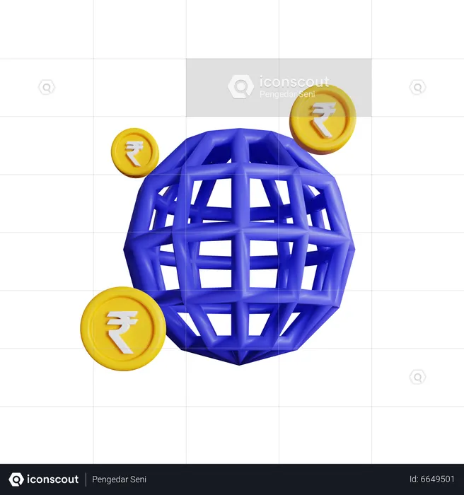 Global Rupee  3D Icon